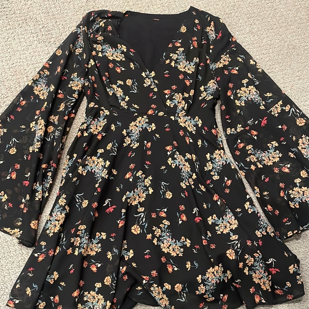 Free people floral black dress